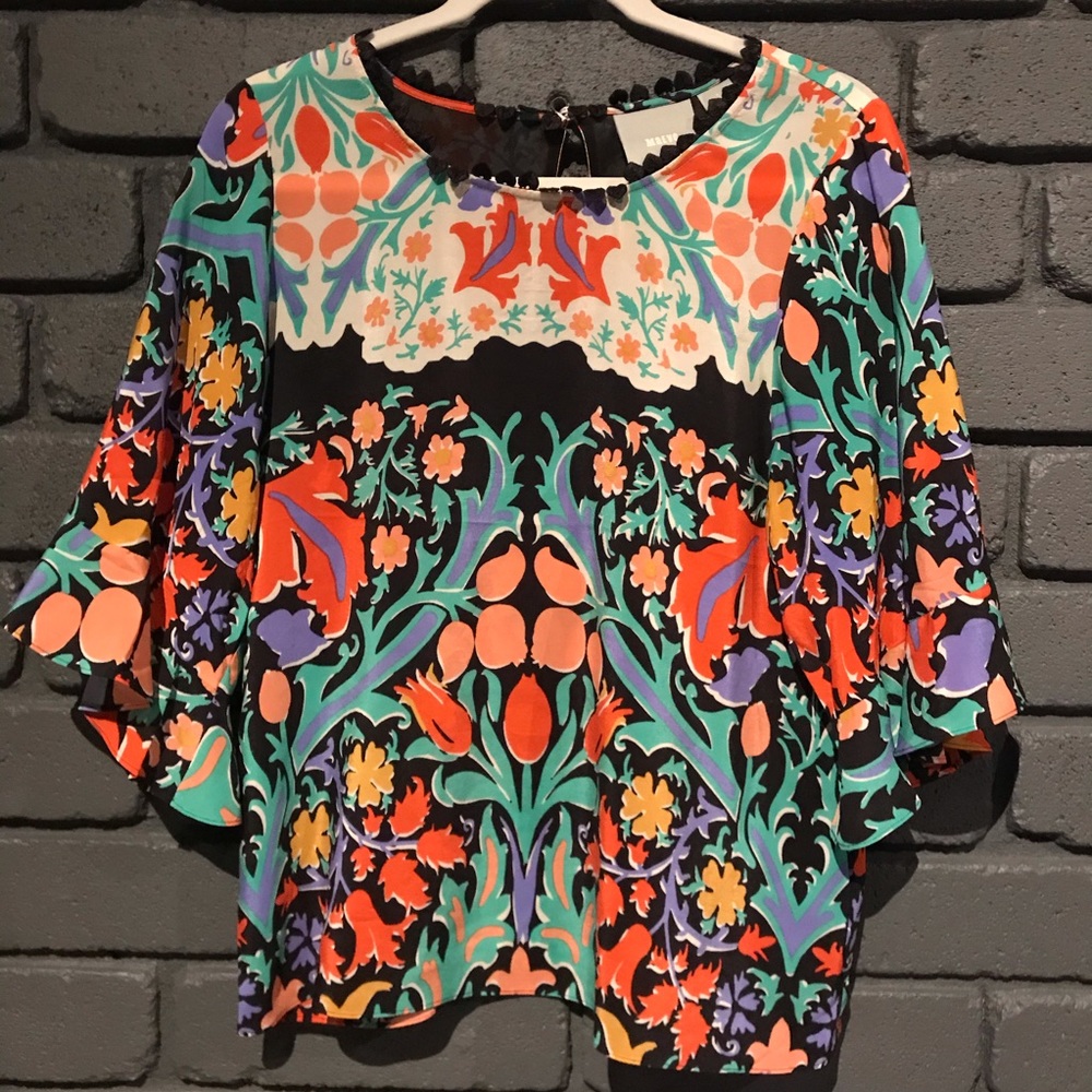 Maeve Anthropologie Plum Fields Silk Blouse 4